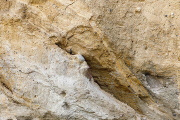 Dried out clay on the coastline