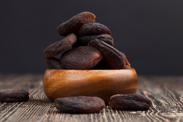 natural dried apricots in the sunlight