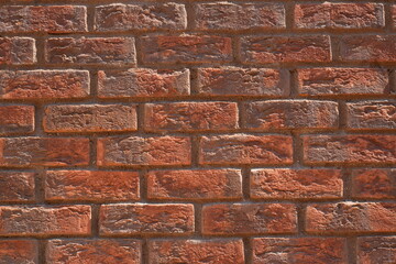 Fototapeta premium red orange grunge brick wall texture background