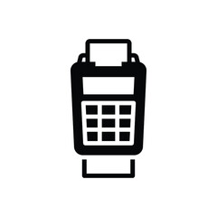 Black solid icon for card payment