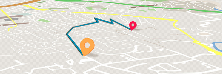 Gps navigation background. City map. Vector illustration.