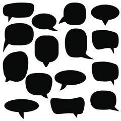 Message vector icon set. speech bubbles illustration sign collection. chat symbol or logo.