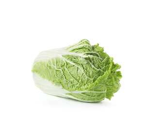Fresh chinese cabbage on white background
