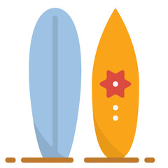 surfboard flat icon