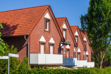 Einfamilienhäuser, Wohngebäude, Barnstorf, Niedersachsen, Deutschland, Europa