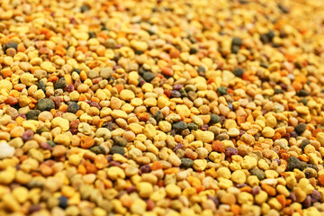 Heap of bee pollen as background