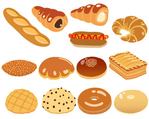 菓子パンのイラスト