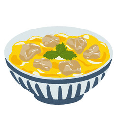 親子丼のイラスト