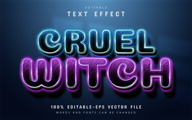Cruel witch editable text effect