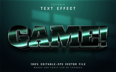 Game text, 3d text effect editable