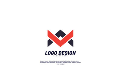 awesome creative idea for logo company or building and business colorful flat design