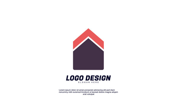 stock abstract creative ide for logo company or building and business colorful flat design