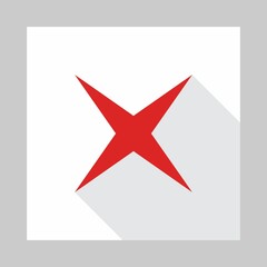 Wrong marks, Cross marks, Rejected, Disapproved, No, False, Not Ok, Wrong Choices, Task Completion, Voting. - vector mark symbols in red. Isolated icon.