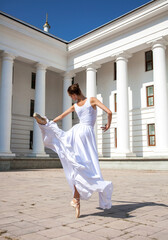 young ballerina dancing in the street © Andrey_Arkusha