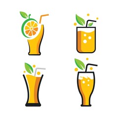 Fresh juice logo images illustration