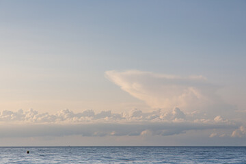 Sky over the Baltic sea landscape - 453254563