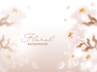 Glossy Floral Background Can Be Used As Greeting Card.