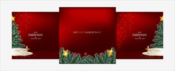 Set of Christmas cards.