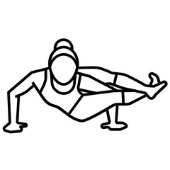 Fototapeta premium yoga pose icon