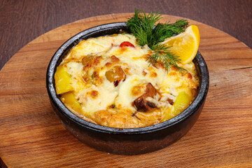 Georgian traditional cuisine - meat with potato