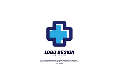 stock illustrator abstract creative logo medical pharmacy for healthy company design vector