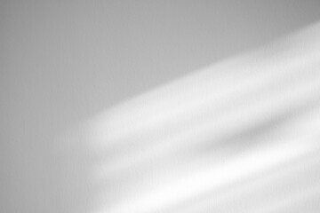 Window shadow drop on white wall background