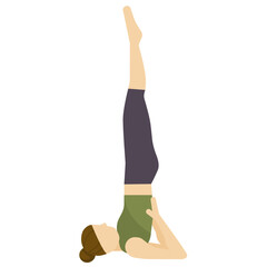 yoga pose flat icon
