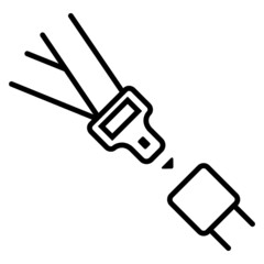 Seat Belt Vector Outline Icon