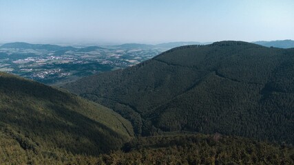 Panorama photo from a drone in the Czech Republic.