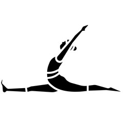 yoga pose glyph icon