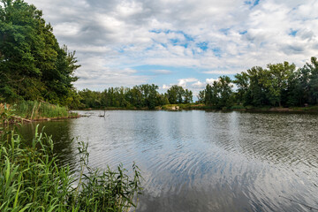 Male Kalisovo jezero lake near Bohumin town in Czech republic