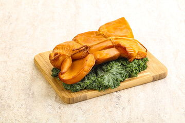 Smoked squid appetizer snack isolated