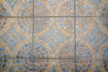Grey Brown marble-stone floor mosaic texture