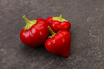 Red hot spicy cherry pepper