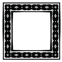Decorative line art frames for design template. Elegant element for design in Eastern style, place for text. Black outline floral border. Lace vector illustration for invitations and greeting cards