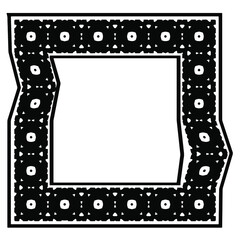Decorative line art frames for design template. Elegant element for design in Eastern style, place for text. Black outline floral border. Lace vector illustration for invitations and greeting cards