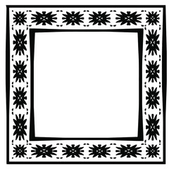 Decorative line art frames for design template. Elegant element for design in Eastern style, place for text. Black outline floral border. Lace vector illustration for invitations and greeting cards