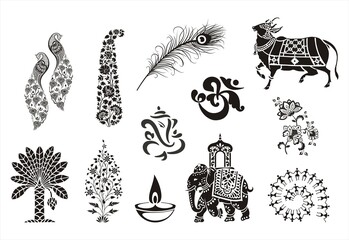 Hindu icons ,cultural heritage , Rajasthan, royal India	