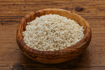 Raw arborio rice for Risotto