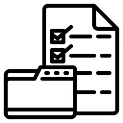 checklist line icon