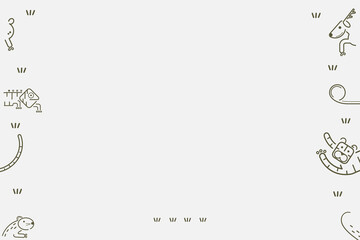 Animals pattern on a white card template