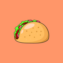 vector taco mexican food