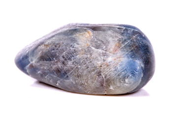 Macro mineral stone sapphire on white background