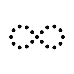 Infinity icon vector set. Mobius loop shape illustration sign collection. unlimited symbol. forever logo.
