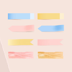 Colorful sticky banner collection template