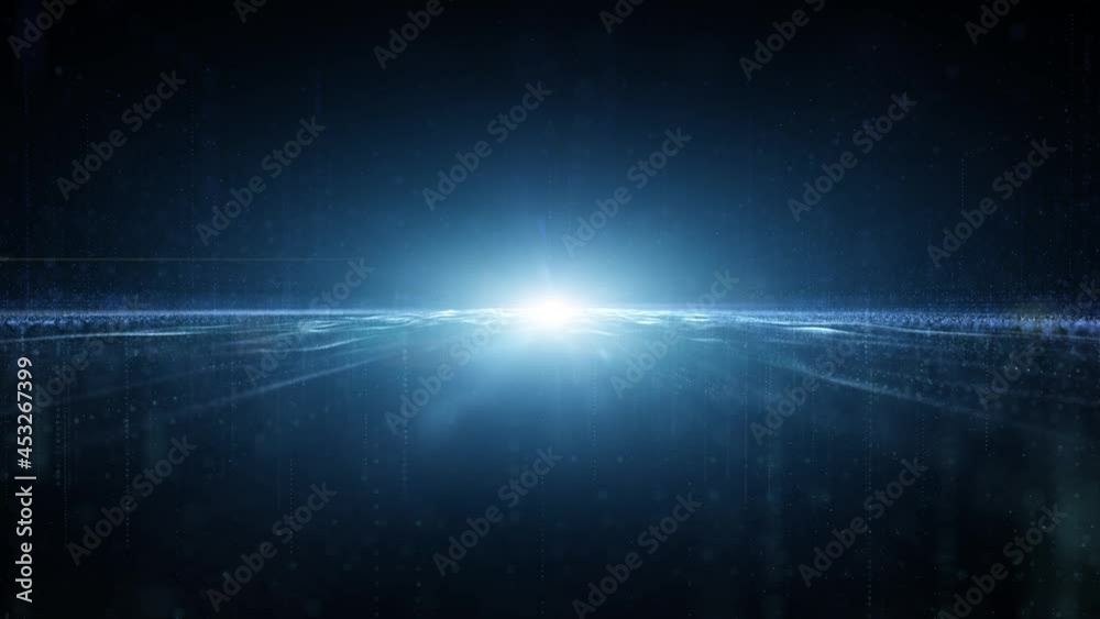 Poster futuristic shiny digital abstract road network copy space animation background. concept technology.