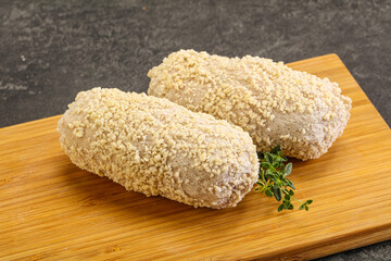 Raw chicken cutlet for roast