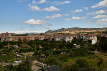 Fototapeta na wymiar views of the medieval and Romanesque town of Medina de Pomar. Castilla y Leon, Burgos, Spain