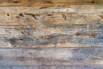 Wood texture, background. The surface of an old wooden slab house. Old slab texture. Abstract wood background, empty template Old Vintage Planked