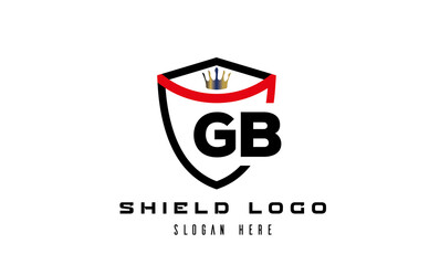 Fototapeta premium GB king shield latter logo vector